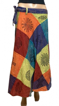 women-cotton-skirts-featuring-spiritual-symbols