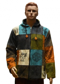 unisex-patchwork-cotton-hooded-jacket-with-psychedelic-prints